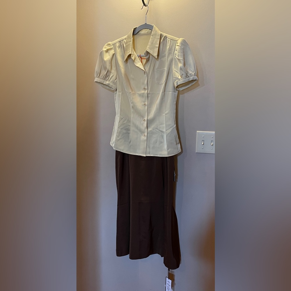 Retro Stage Blouse & Skirt Set